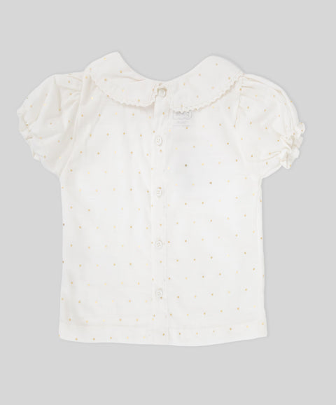 Blusa Manga Corta Para Bebé Niña