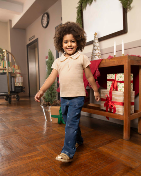 Jean Wide Leg Para Bebé Niña