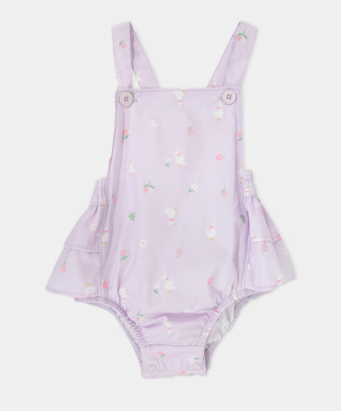 Conjunto Mameluco y Camiseta Manga Corta Para Recién Nacida