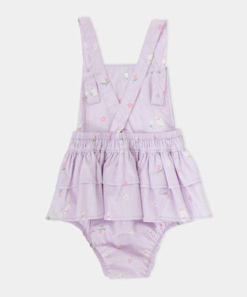 Conjunto Mameluco y Camiseta Manga Corta Para Recién Nacida