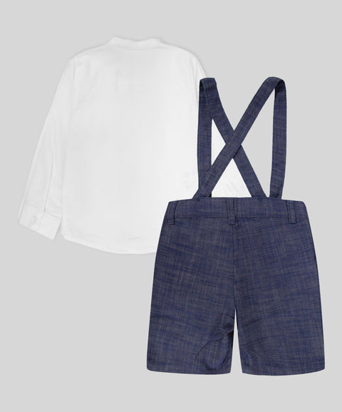 Conjunto Bermuda Tirantes y Camisa Para Bebé Niño