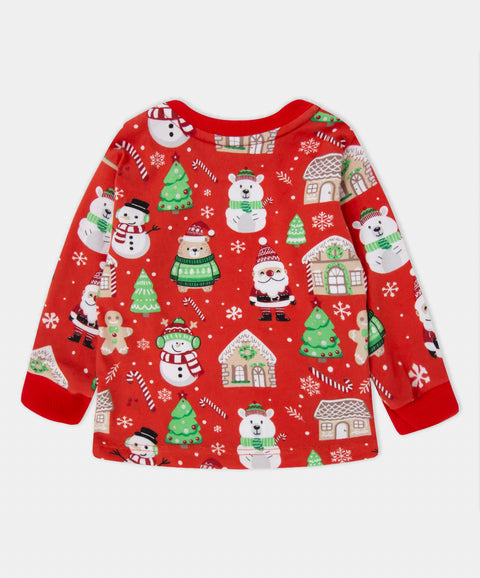 Pijama Navideña Manga Larga Unisex Para Bebés