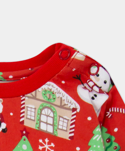 Pijama Navideña Manga Larga Unisex Para Bebés