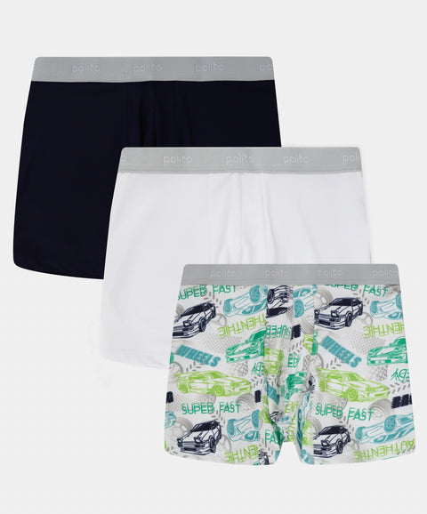 Paquete De Bóxer X3 Para Niño En Microfibra