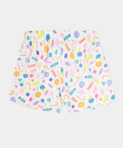 Pijama Camiseta Manga Corta y Short Para Niña