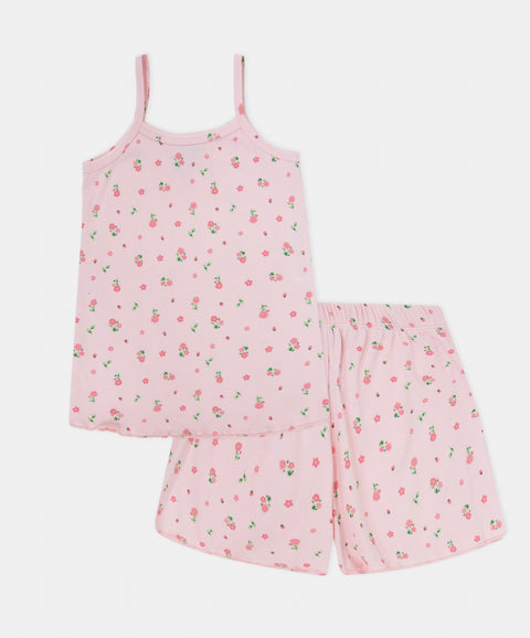 Pijama Camiseta Tiras y Short Para Niña