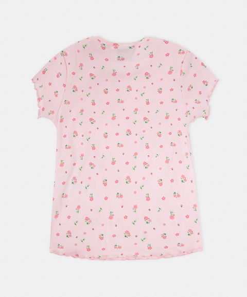 Pijama Camiseta Manga Corta y Short Para Niña