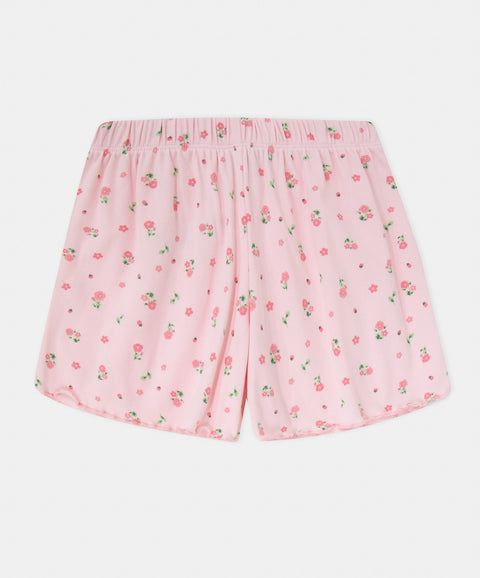 Pijama Camiseta Manga Corta y Short Para Niña