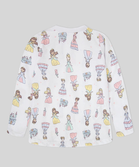 Pijama Camiseta Manga Larga y Pantalón Para Bebé Niña