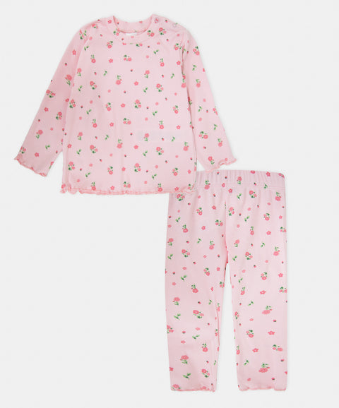 Pijama Camiseta Manga Larga y Pantalón Para Recién Nacida