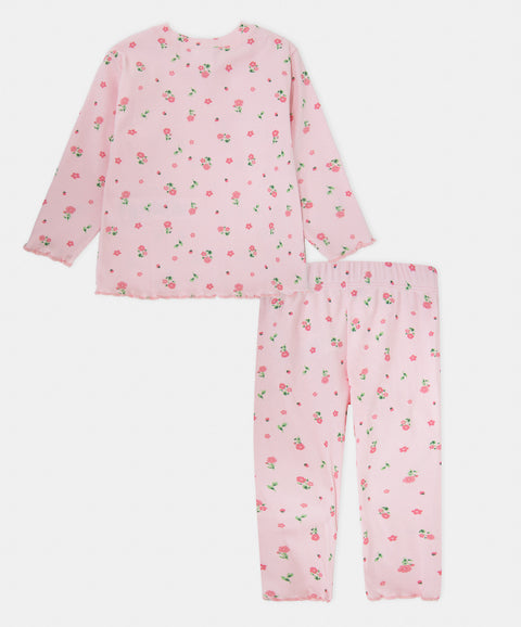 Pijama Camiseta Manga Larga y Pantalón Para Recién Nacida