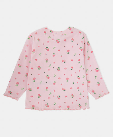 Pijama Camiseta Manga Larga y Pantalón Para Recién Nacida