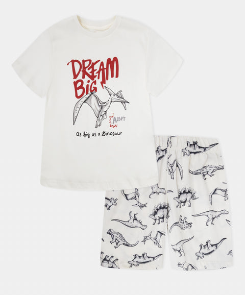 Pijama Camiseta Manga Corta y Bermuda Para Bebé Niño