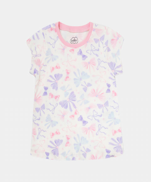 Pijama Camiseta Manga Corta y Short Para Bebé Niña