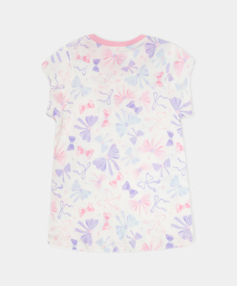 Pijama Camiseta Manga Corta y Short Para Bebé Niña