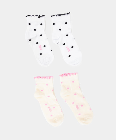 Medias Tobillera Alta Pack x2 Para Niña