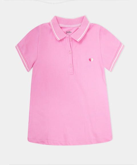 Camiseta Polo Manga Corta Para Niña