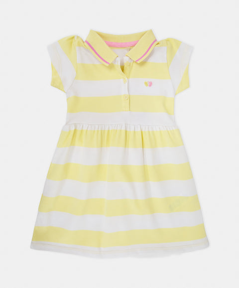 Vestido Tipo Polo Manga Corta Para Bebé Niña