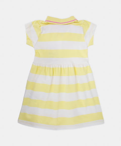 Vestido Tipo Polo Manga Corta Para Bebé Niña