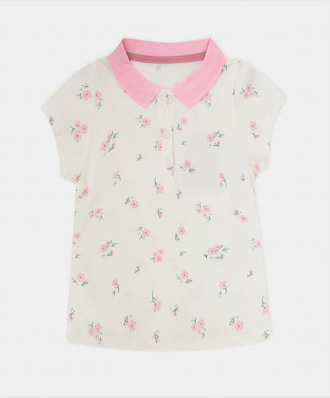 Camiseta Polo Manga Corta Para Bebé Niña