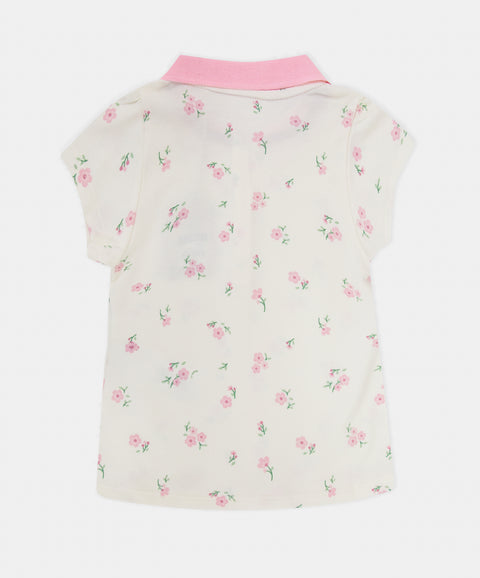 Camiseta Polo Manga Corta Para Bebé Niña