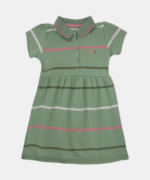 Vestido Tipo Polo Manga Corta Para Bebé Niña