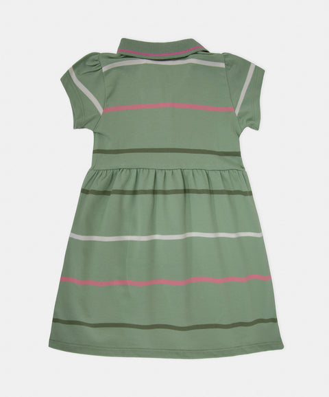Vestido Tipo Polo Manga Corta Para Bebé Niña