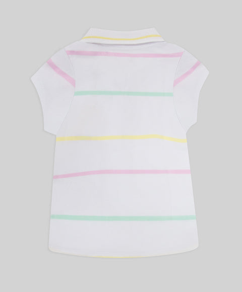 Camiseta Polo Manga Corta Para Bebé Niña