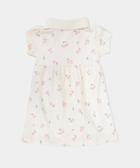 Vestido Tipo Polo Manga Corta Para Recién Nacida