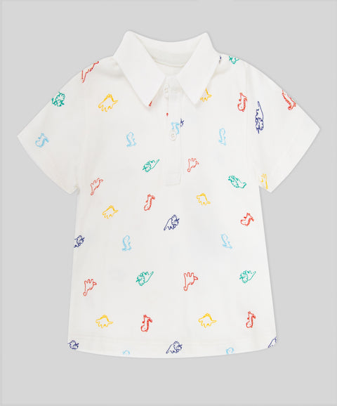 Camiseta Polo Manga Corta Para Recién Nacido