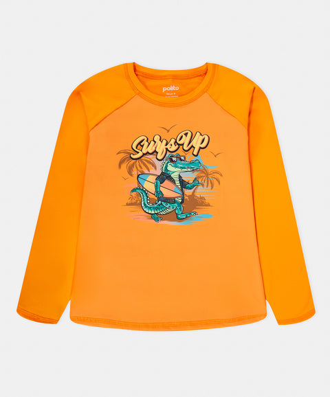 Camiseta Manga Larga de Playa Para Niño