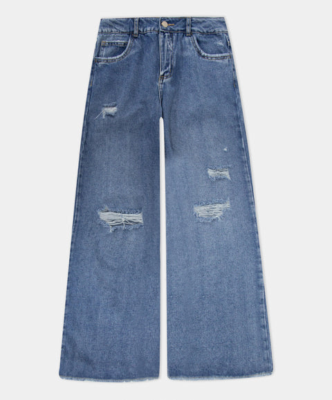 Jean Wide Leg Para Niña