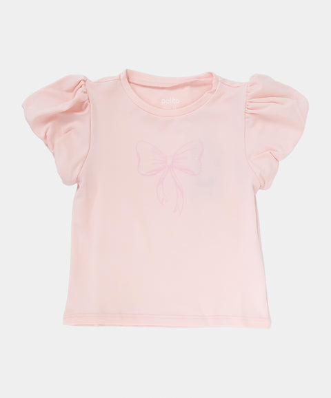 Camiseta Manga Corta Para Bebé Niña