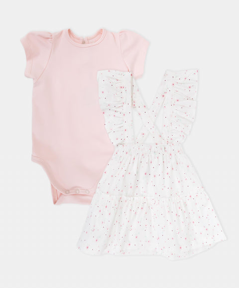 Conjunto Falda y Body Manga Corta Para Recién Nacida