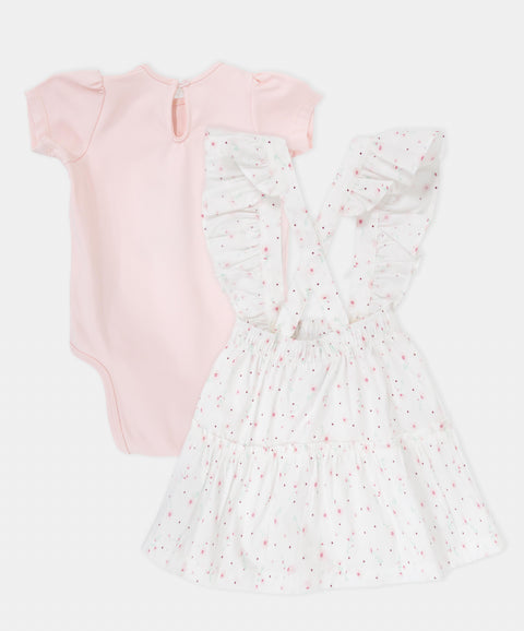 Conjunto Falda y Body Manga Corta Para Recién Nacida