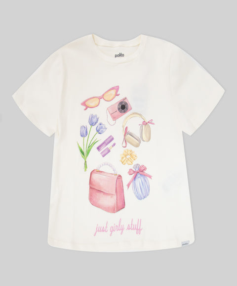 Camiseta Manga Corta Para Niña