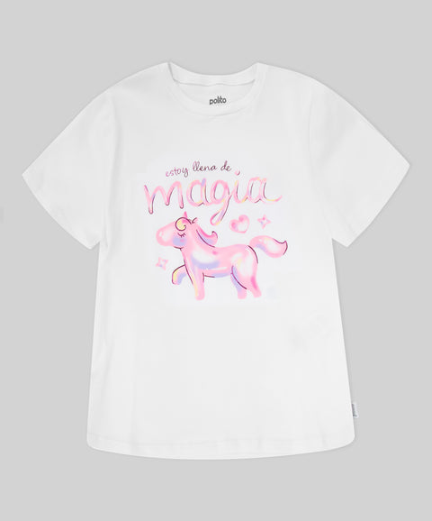 Camiseta Manga Corta Para Bebé Niña