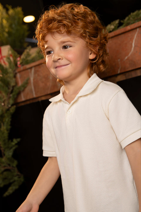 Camiseta Polo Manga Corta Para Bebé Niño