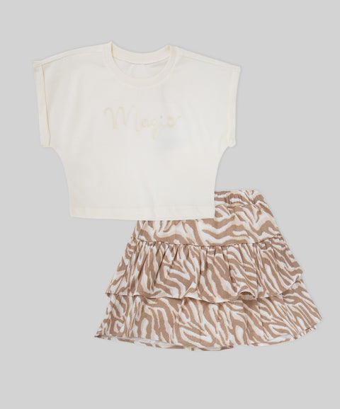 Conjunto Falda y Camiseta Para Niña