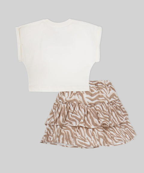 Conjunto Falda y Camiseta Para Niña