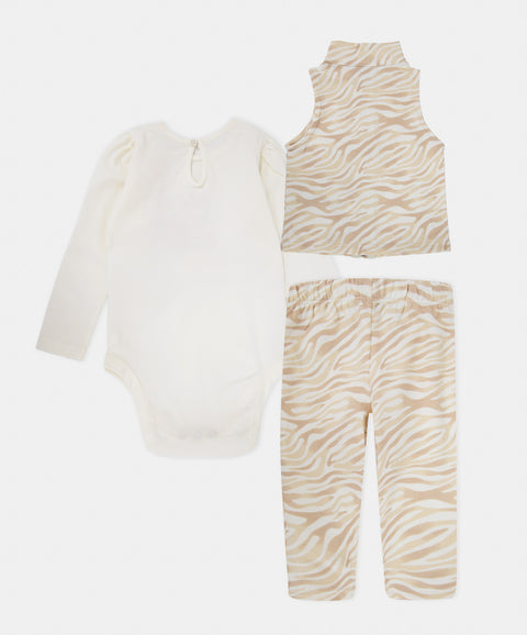 Conjunto de Set x 3 Manga Larga Para Recién Nacida