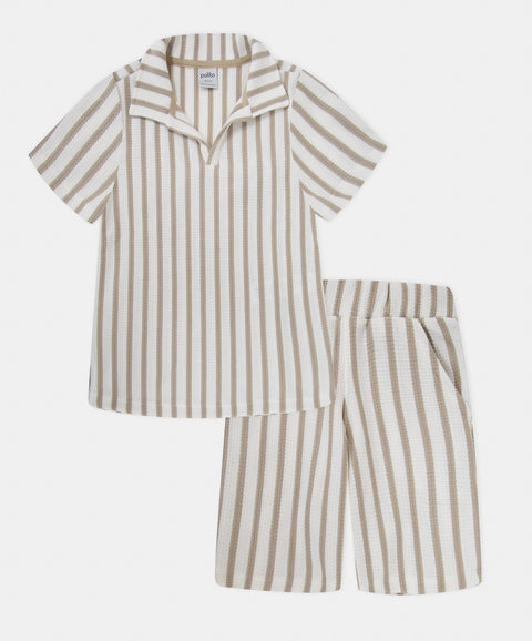 Conjunto Bermuda y Camiseta Polo Para Niño