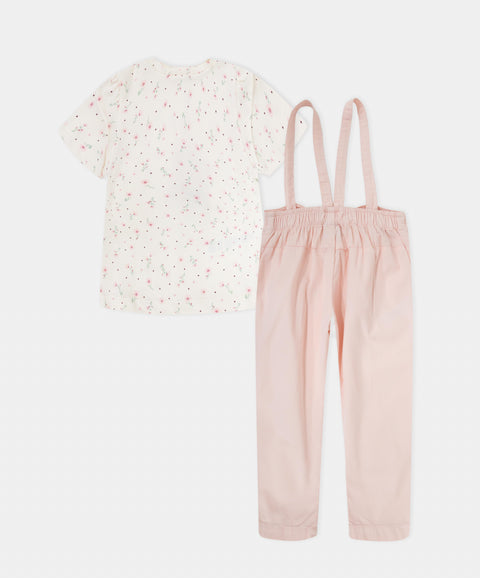 Conjunto Pantalón y Camiseta Manga Corta Para Bebé Niña