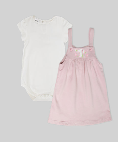 Conjunto Jardinera y Body Para Recién Nacida