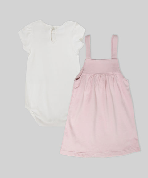 Conjunto Jardinera y Body Para Recién Nacida