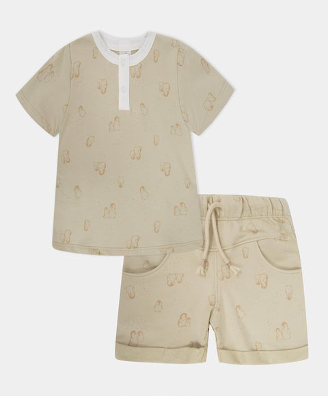 Conjunto Bermuda y Camiseta Manga Corta Para Recién Nacido