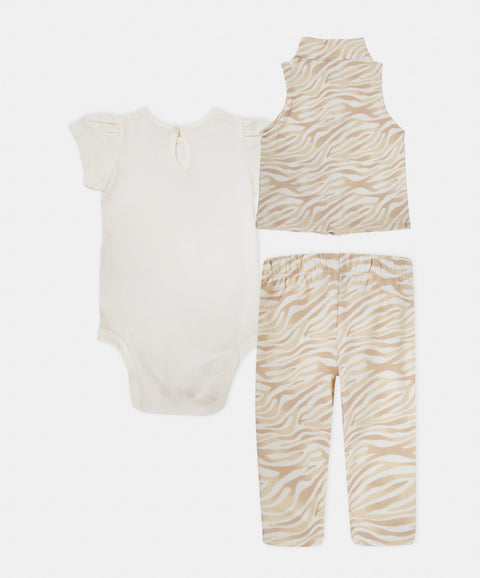 Conjunto de Set x 3 Manga Corta Para Recién Nacida