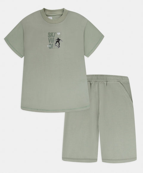 Conjunto Bermuda y Camiseta Manga Corta Para Niño