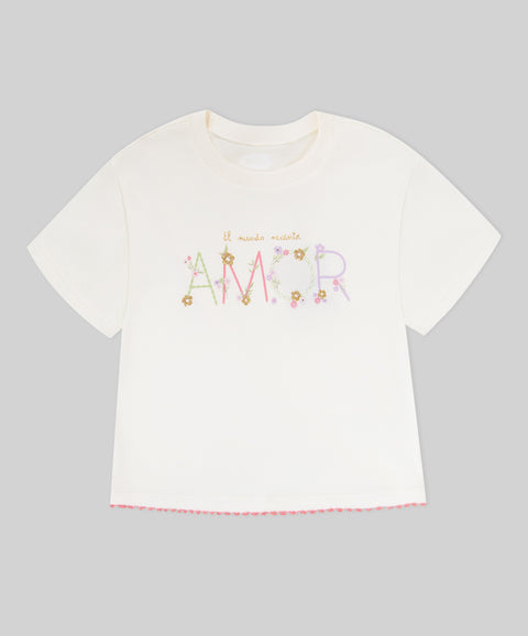 Camiseta Manga Corta Para Bebé Niña