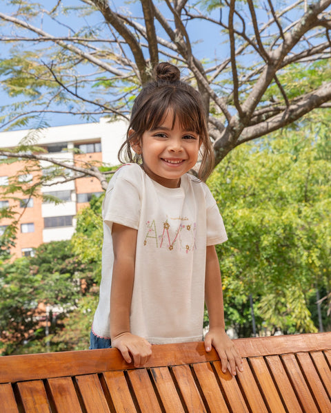 Camiseta Manga Corta Para Bebé Niña
